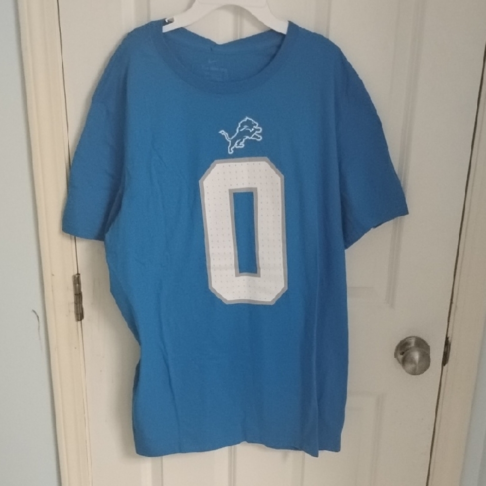 NFL Detroit Lions Arnold 0 Blue Graphic Tee with White Logo